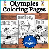 31 Olympics Coloring Pages Sheets! Summer 2024 Olympic Gam