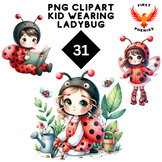 31 cute kids wearing ladybug costume valentine png Baby bo
