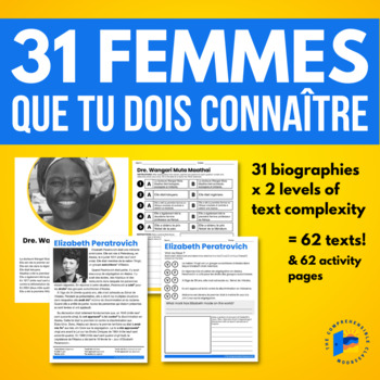 Preview of 31 femmes que tu dois connaître - Women's History Month biographies