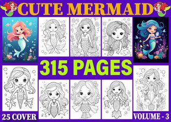 mermaid coloring book(Vol-2: mermaid coloring book for kids ages 4-8 !  Delightful Unique Drawings To Color For All Mermaid Lovers creative kids