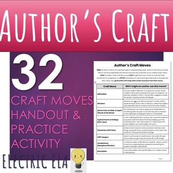 Preview of 32 Author's Craft Moves & Practice Activity