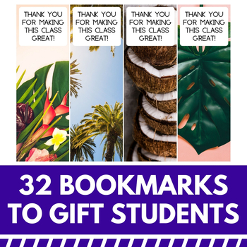 Preview of 32 Bookmarks to Gift Your Students | End of Year/Holiday Token