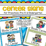 Center Signs for Preschool PreK and Daycare - 32 Signs in 