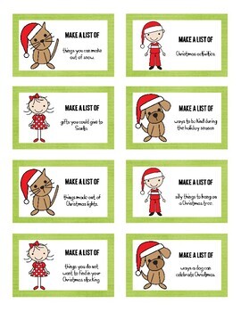 32 Christmas List Writing Prompts and Recording Sheets by Extra Sprinkle