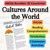 32 Countries Cultures From Around World Comprehension Voca