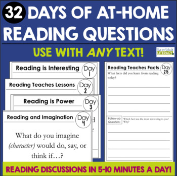 Preview of 32 Days of At-Home Reading Discussions - Use with ANY Text!