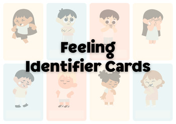 Preview of 32 Feeling Identifier Cards | Social Emotional Learning Cards and Tools