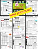32 Critical Thinking Logic Puzzles (3 difficulty levels) -