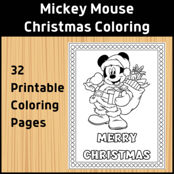 mickey christmas coloring pages