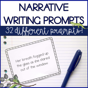 Preview of Narrative Writing Prompts for Fictional Stories Printable and Digital
