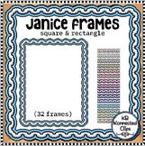 32 Pastel Janice Frames Borders Square Rectangle Dimension