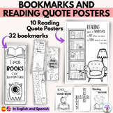 32 Printable bookmarks 10 Reading quote posters- Marcapági