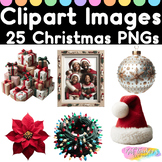 32 Realistic Christmas Holiday Clipart Images PNGs Commerc