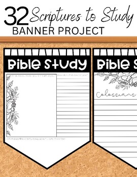 Preview of 32 Scriptures to Study, Banner Projects, VBS Bible School Project