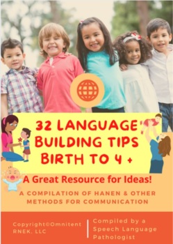 Preview of Autism 32 Speech Tips, Help Child Speak, Speech Goals- Hanen Parent Education