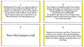 Preview of 32 Unique Creative Writing Prompt Task Cards!