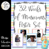 32 Weeks of Musicians and Composers Poster Set - Editable
