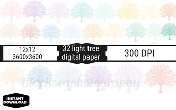 Preview of 32 light color digital tree,bright color digital backgrounds