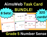 320 Grade 5 Number Sense Fluency Task Cards - BUNDLE! Aims