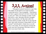 3,2,1 Action! Game- tion suffix practice