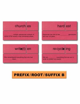 Preview of Prefix Root Suffix B Match Manipulatives