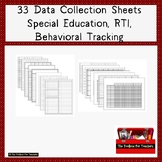 Data Collection Fillable Special Education RTI IEP Progres