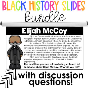 Preview of 34 Black History Biography Powerpoint Slides Bundle