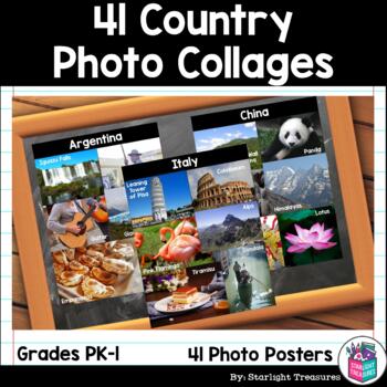 Preview of Country Photo Collage Posters - Countries Around the World