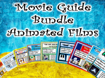 Preview of 81 Movie Guides for Animated Films - Huge Movie Guide Bundle