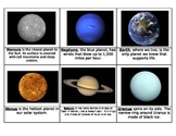 34 Solar System Fact and Picture Cards