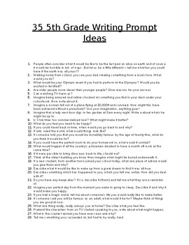 35 5th Grade Writing Prompts by Kelly Perrin | TPT