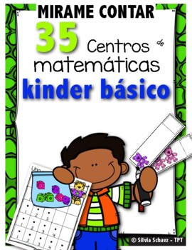 Preview of 35 Centros de aprendizaje de matemáticas para  kinder y preescolar
