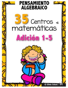Preview of 35 Centros de aprendizaje de matemáticas para practicar sumas del 1 a 5