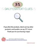 35 WEEKLY CONTEXT CLUES FOR DAILY PRACTICE