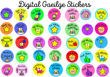 Preview of 35 Digital Gaeilge Stickers (Seesaw)