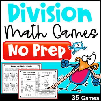 Preview of 35 NO PREP Division Games for Fact Fluency - Division Practice - Print & Digital