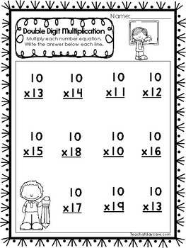 Multiplication Worksheets 4th Grade Teachers Pay Teachers