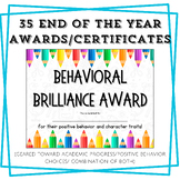 35 End of the Year Certificates Focusing on Academics and 
