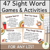 47 Games and Activities to teach Sight Words