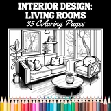 35 Interior Design (living rooms) Coloring Pages