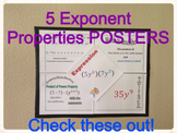 35) POSTERS: 5 Exponent Properties in Printable Poster Form