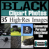 35 Photos BLACK Objects Commercial Clip Art High Res Photographs