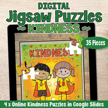 Preview of 35-Piece Digital Jigsaw KINDNESS PUZZLES Online Games: Early Finishers Activity