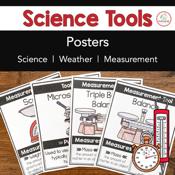 Preview of 35 Science Tools Posters (Science Tools, Weather Tools, Measurement Tools)
