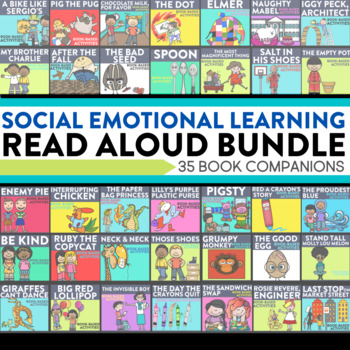 Preview of 35 Social Emotional Learning Picture Book Companions SEL Activities Social Skill