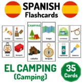 35 Spanish Camping Vocabulary Flashcards -  El Camping Voc