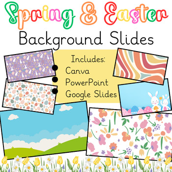Preview of 35 Spring & Easter Google Slides // Canva // PowerPoint Background Templates
