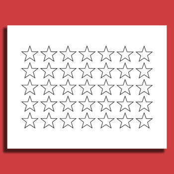 35 Stars - Blank Template - Printable by structureofdreams | TPT