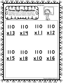 35 three digit multiplication printable worksheets 2nd 4th grade math