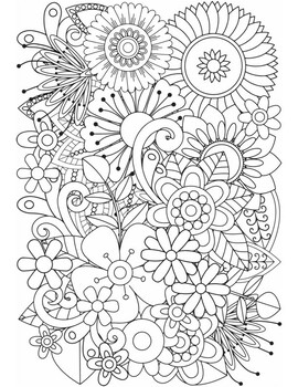 Stress Relief Coloring Printable Young Adult Coloring Book